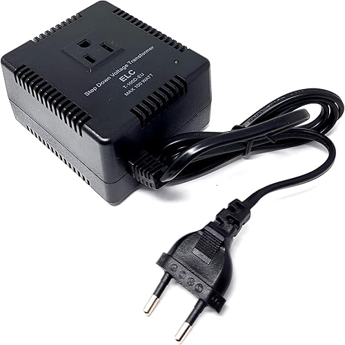 ELC Transformador convertidor de voltaje de 200 W, resistente, compacto, descendente, 220240 a 110120 voltios, peso ligero, viajes, para alisador de