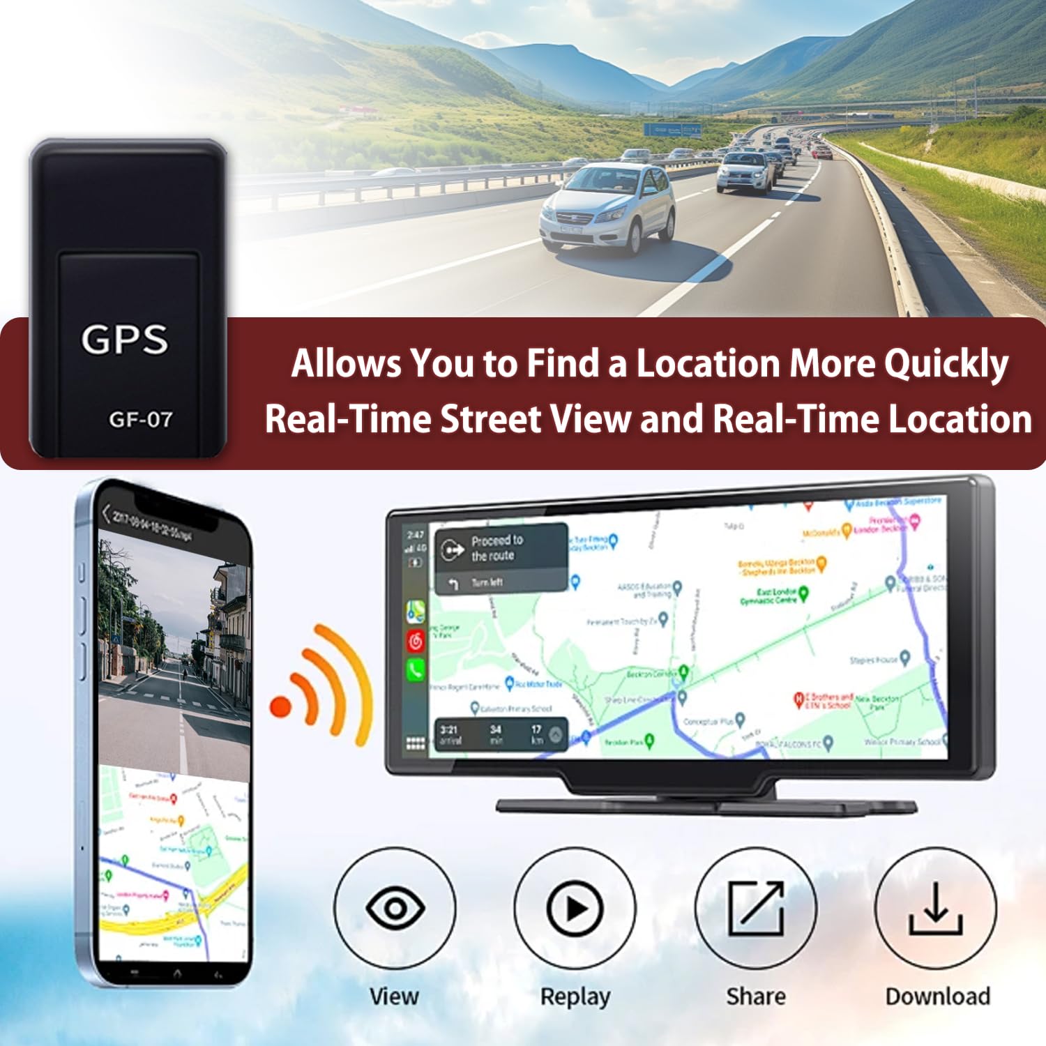 GPS Tracker for Vehicles,Portable Real Time Magnetic GPS Tracking Device, Full Global Coverage Location GPS Tracker for Kids,Car/Trucks/Person/Dogs.No Subscription Required/No Monthly Fee - image 3