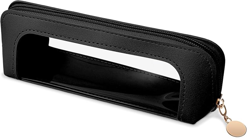 Necessaire preta para pincéis de maquiagem YQQYG com zíper