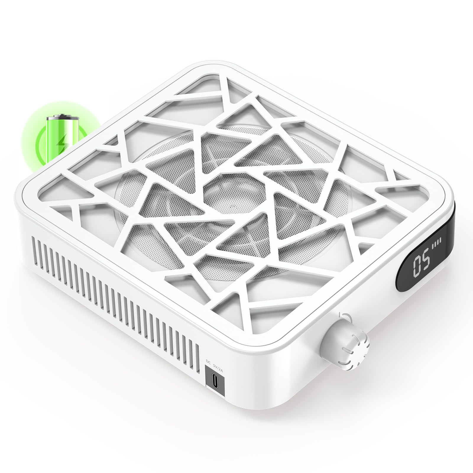 CHRISTINE SHELLY Mini Nail Dust Collector, 500PA Rechargeable Nail Dust Extractor Vacuum Fan with Reusable 30Pcs Filter Papers, Strong Dust Suction Cordless Manicure for Nail Practice DIY Beginner
