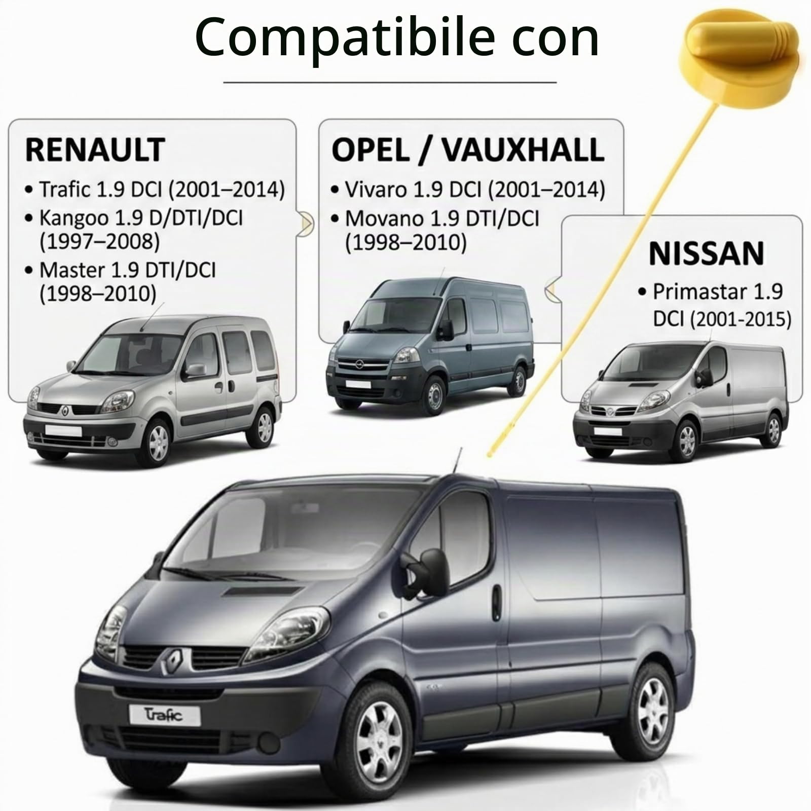 Twowinds Astina Olio 8200138515 Compatibile con Renault Trafic, Kangoo