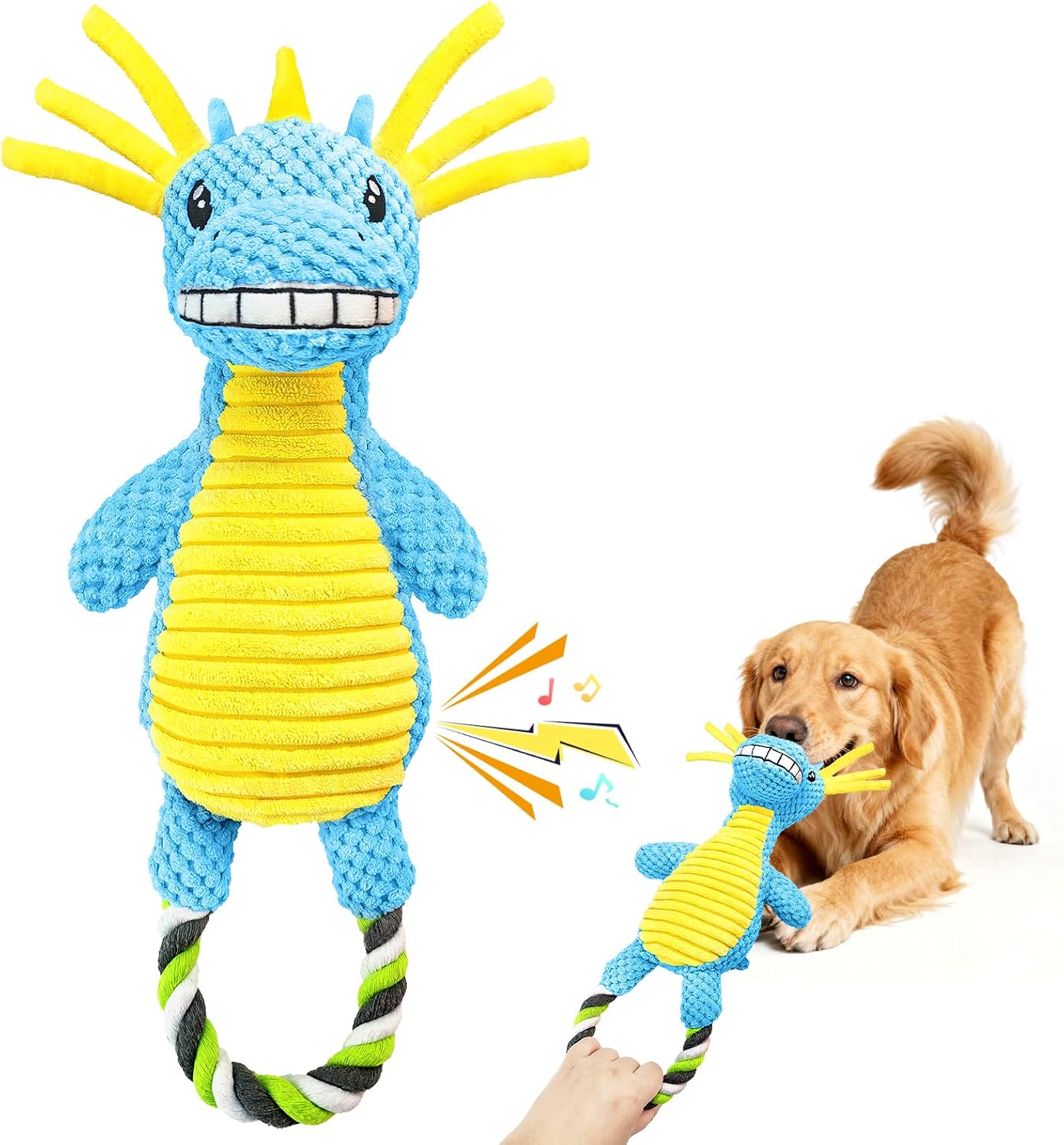 Squeaky Dog Toys for Large Dogs： Durable Large Dog Toys for Medium and Small Breeds -Plush Pet Toys to Keep Dogs Busy