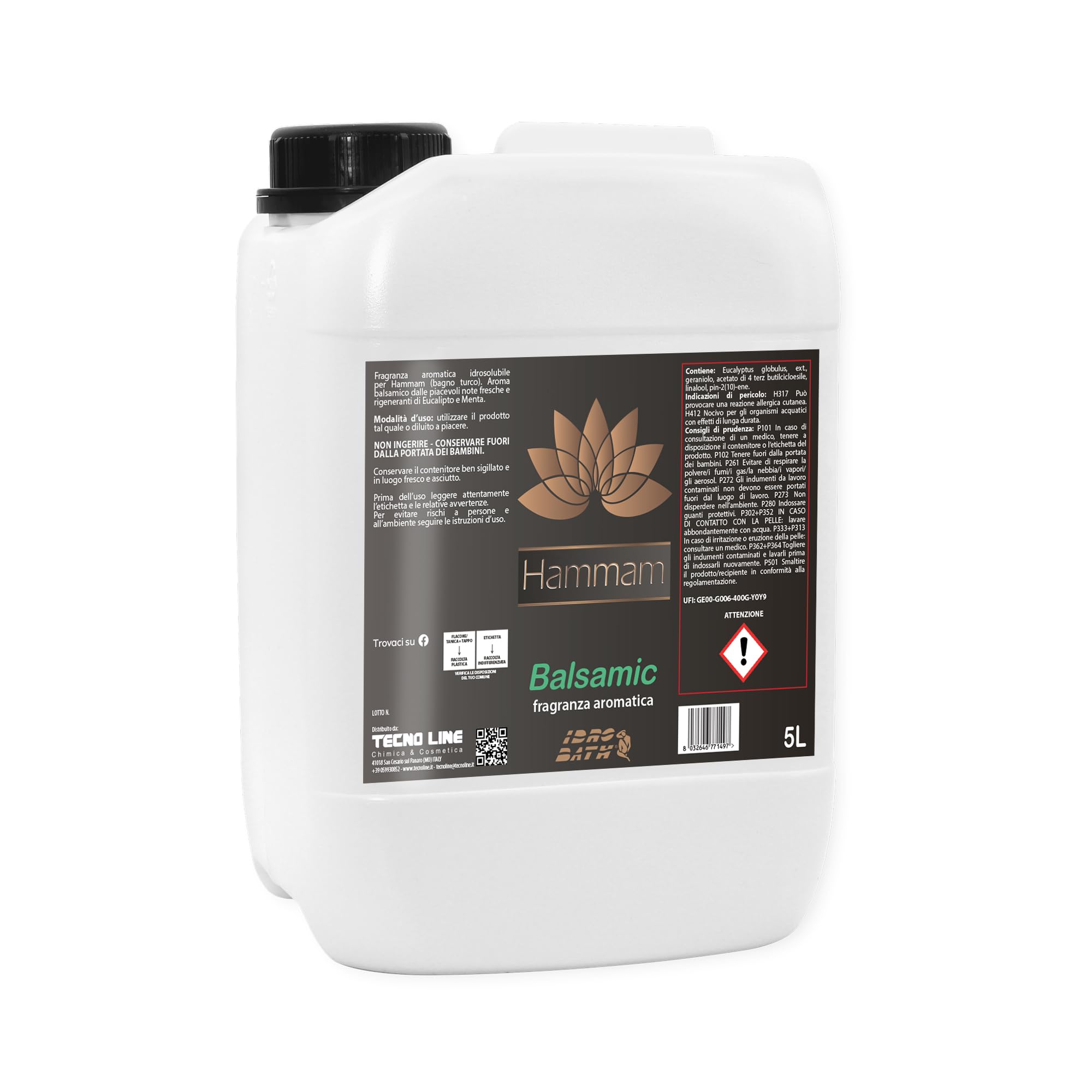 Fragancia Aromatica Balsamica concentrata 5 LT - Ambientadores para sauna, baño turco y Hammam