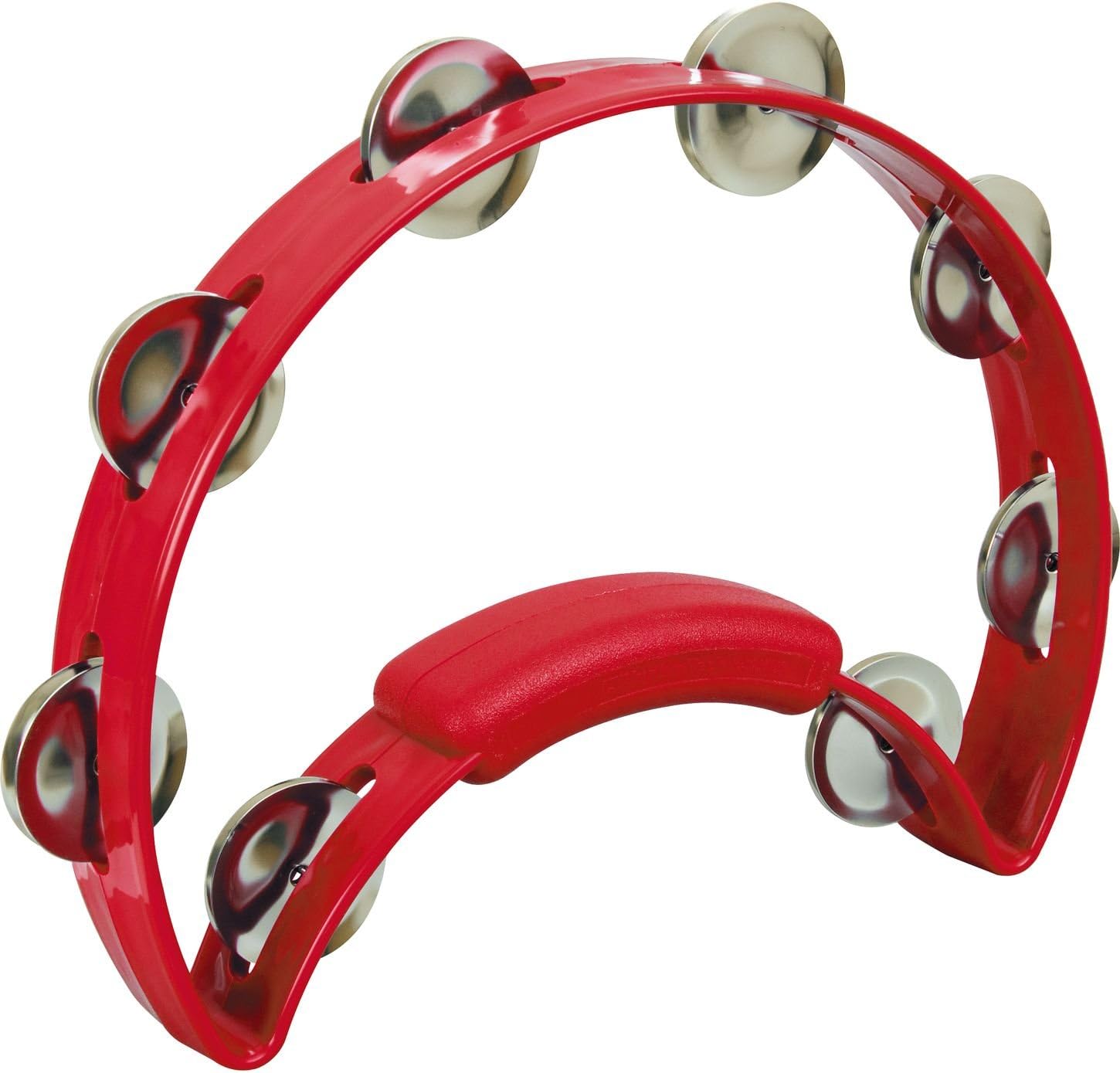 RhythmTech RT1010 Tambourine, Nickel Jingles, Black