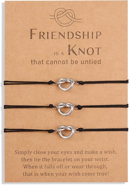 Cheerslife 2/3/4 Friendship Bracelet Love Heart Knot Forever Infinity Best Friend Sisters Long Distance Matching Bracelets Birthday Party Gift Set for Women Girls Boys Mother Daughter