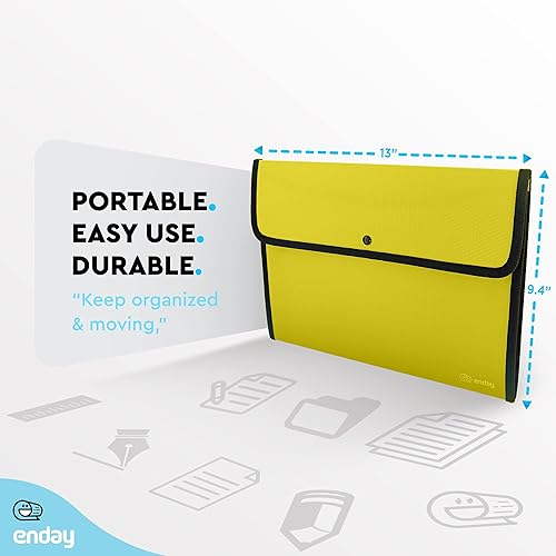 Vista 14 de Enday Soporte de archivo de plástico con solapa cuadrada, tamaño de letra A4, verde