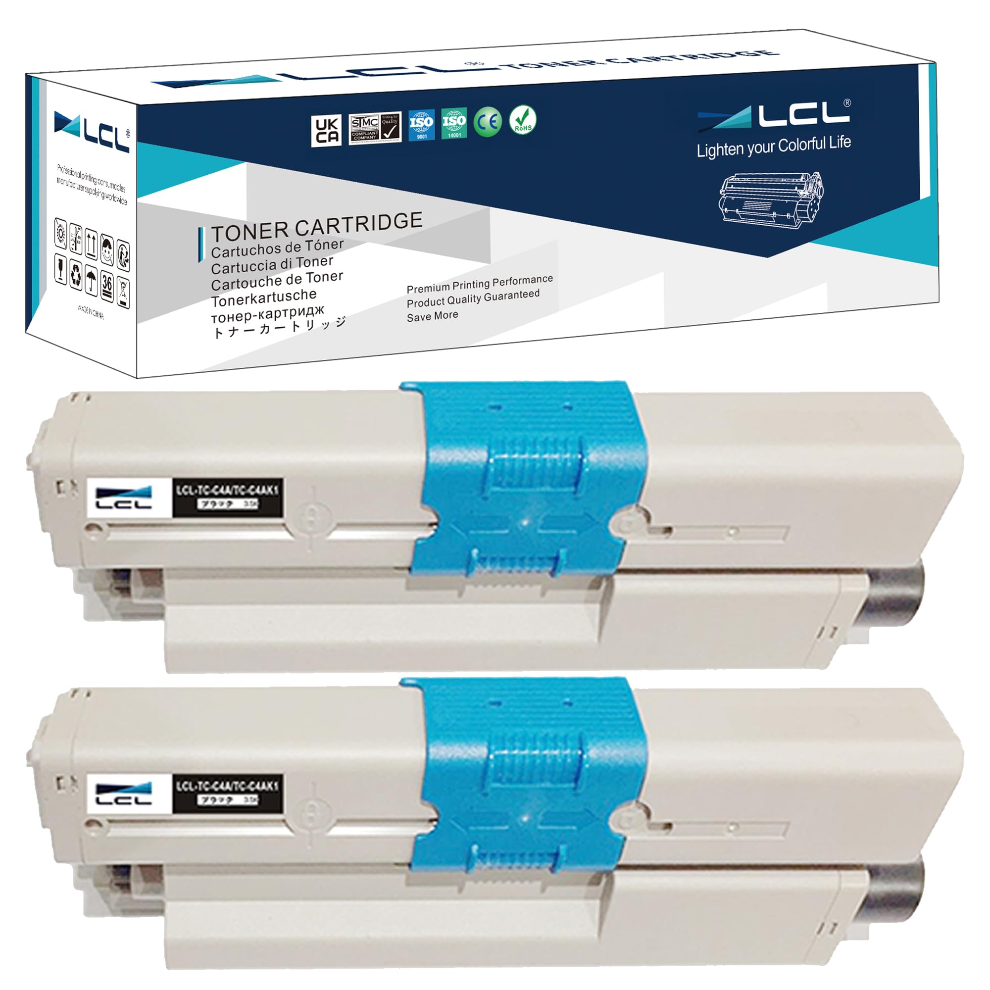 Amazon.co.jp: LCL OKI用 TC-C4A TC-C4AK1 互換トナーカートリッジ (2 