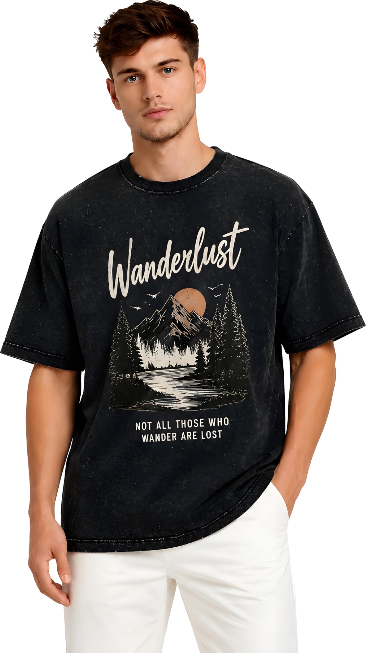 Amazon Brand - Anarva Men’s Oversized Acid Wash T-Shirt | Premium Cotton Relaxed Fit | Drop Shoulder Half Sleeve Casual Streetwear Tee for Men-image-29