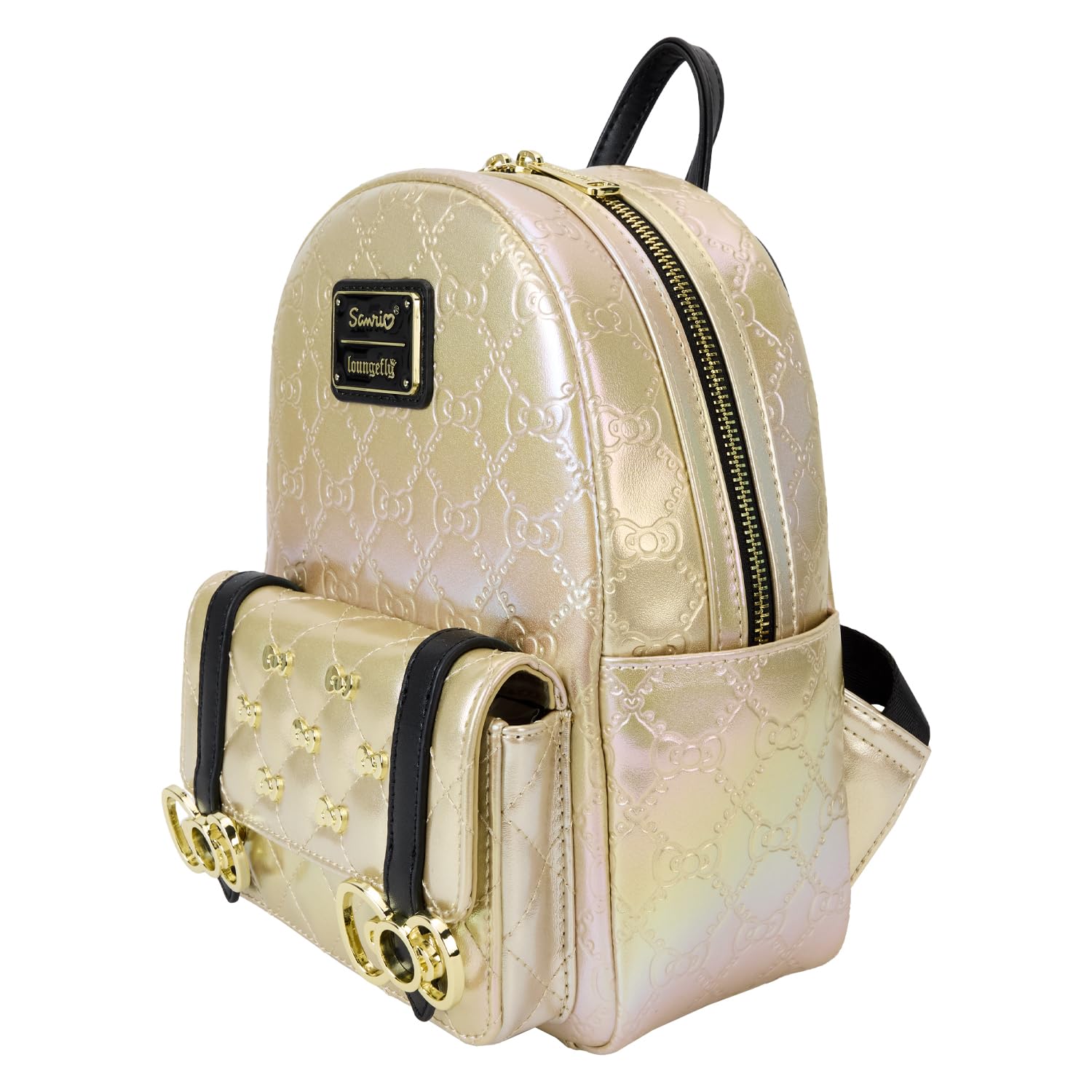 Loungefly Sanrio 50th Anniversary Metallic Gold Mini Backpack : Clothing, Shoes & Jewelry