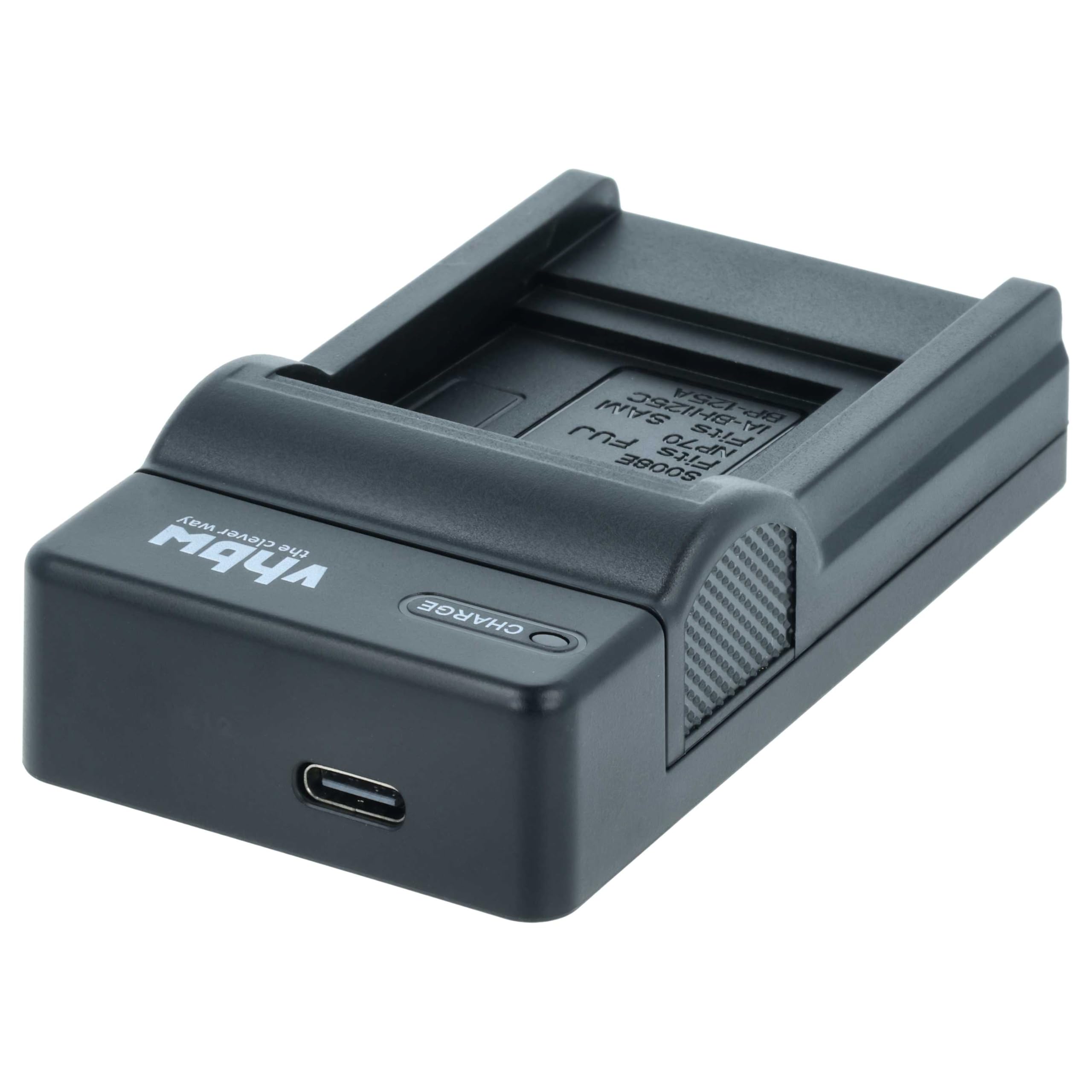 vhbw Ładowarka USB-C kompatybilna z Panasonic Lumix DMC-FX150, DMC-FX3, DMC-FX30, DMC-FX33, DMC-FX35, DMC-FX37, DMC-FX50, DMC-FX500 do kamery - ładowarka + kabel USB-C