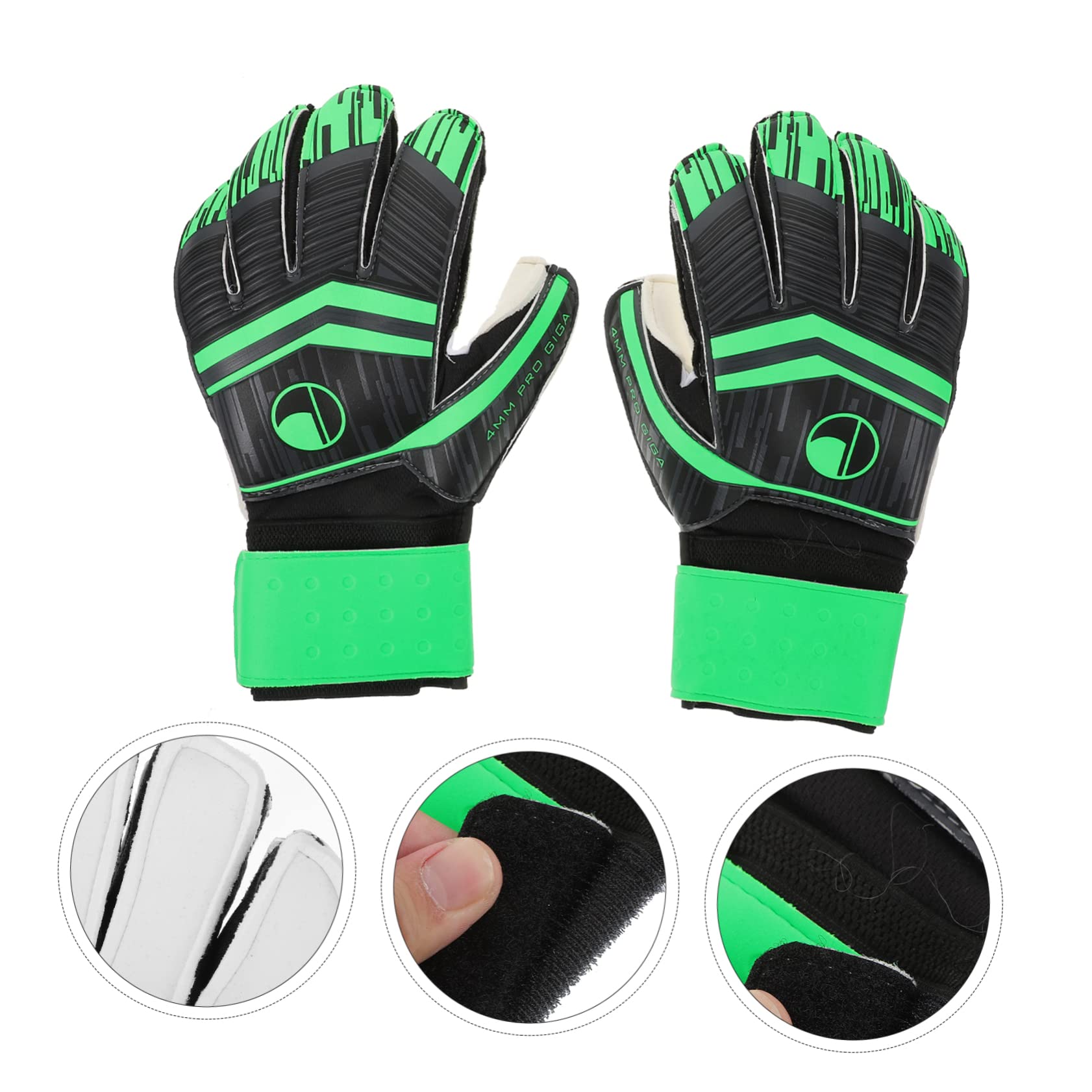 HANABASS Goalkeeper Glove Set Football Accessory Sturdy Gloves for Competitive Play