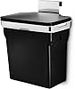 simplehuman CW1643 10L In-Cabinet Cupboard Kitchen Door Bin with Lid, Removable Bucket, Polished Heavy-Duty Steel Frame