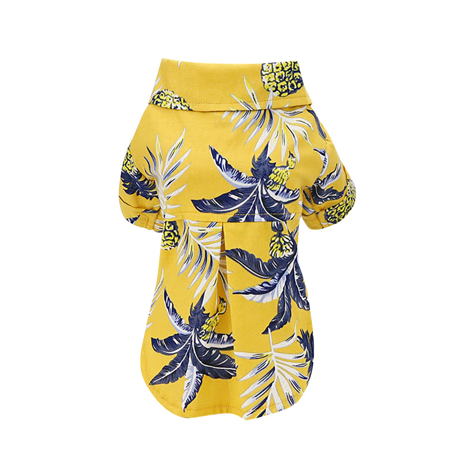 Clicitina Camisetas de verano para mascotas, estilo hawaiano, camisa de gato de flores, camisetas para mascotas, transpirable, ropa fresca, abrigo de invierno, especial para perros salchicha