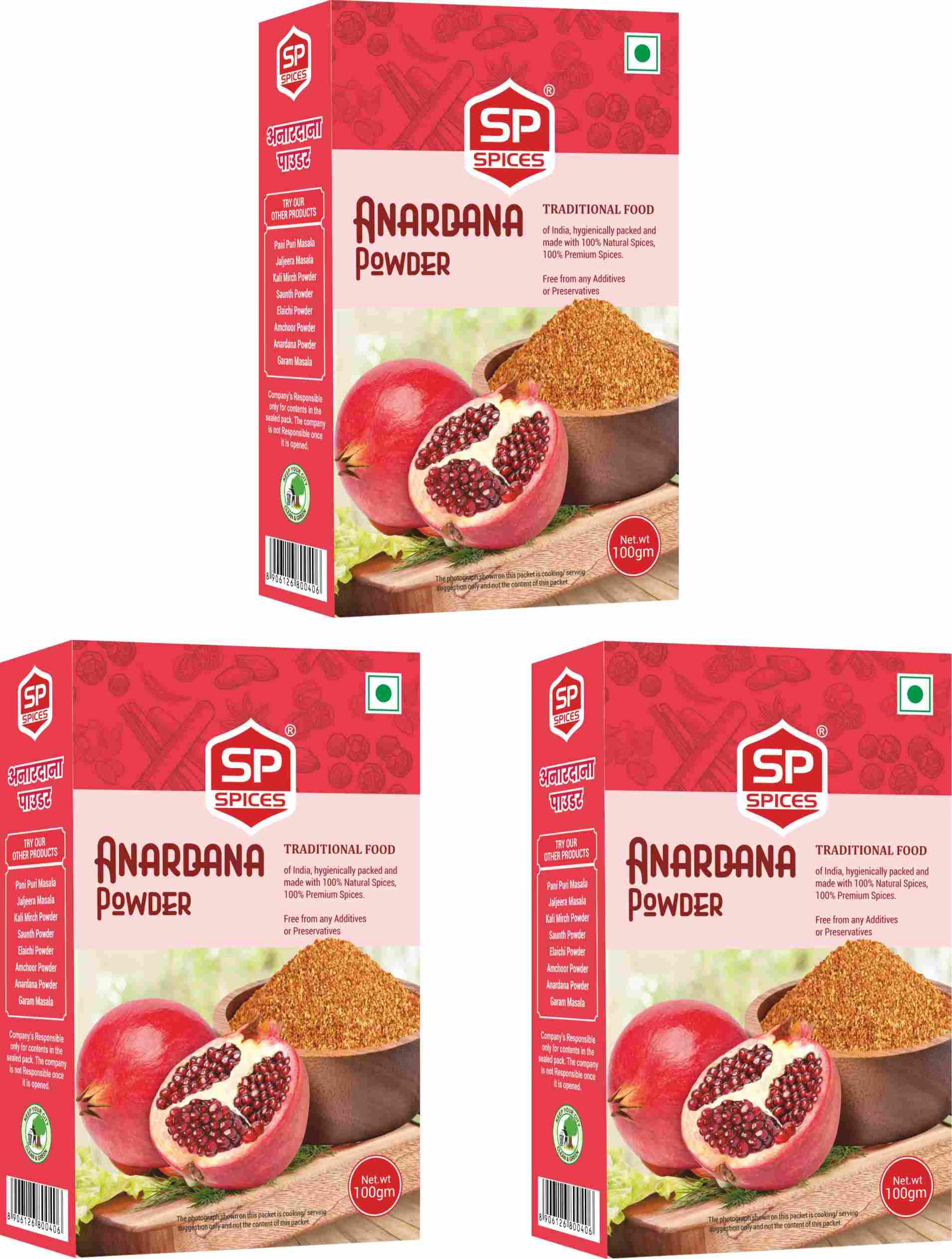 SP SPICES Pure Fresh Anardana Powder Rich in Flavor Aroma Natural Organic Dried Pomegranate Seed Powder Perfect for Preparing Snacks Dishes (Pack of 3-100gm * 3) (B0C1HMSBFB) Amazon Price History, Amazon Price Tracker