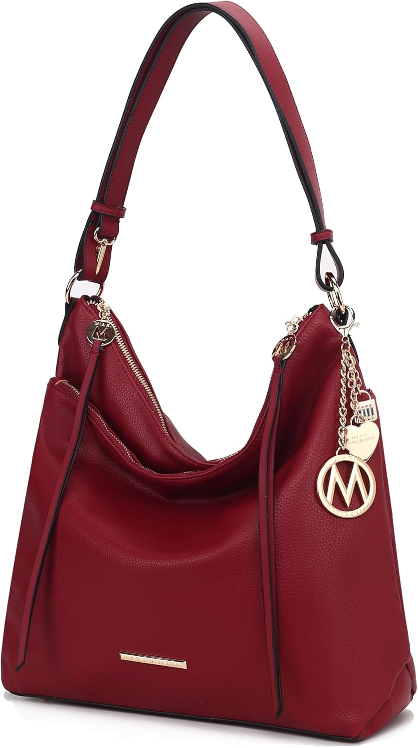 MKF Hobo Bag for Women – PU Leather Shoulder Purse Pocketbook Fashion – Top Handle Multi Pocket Handbag