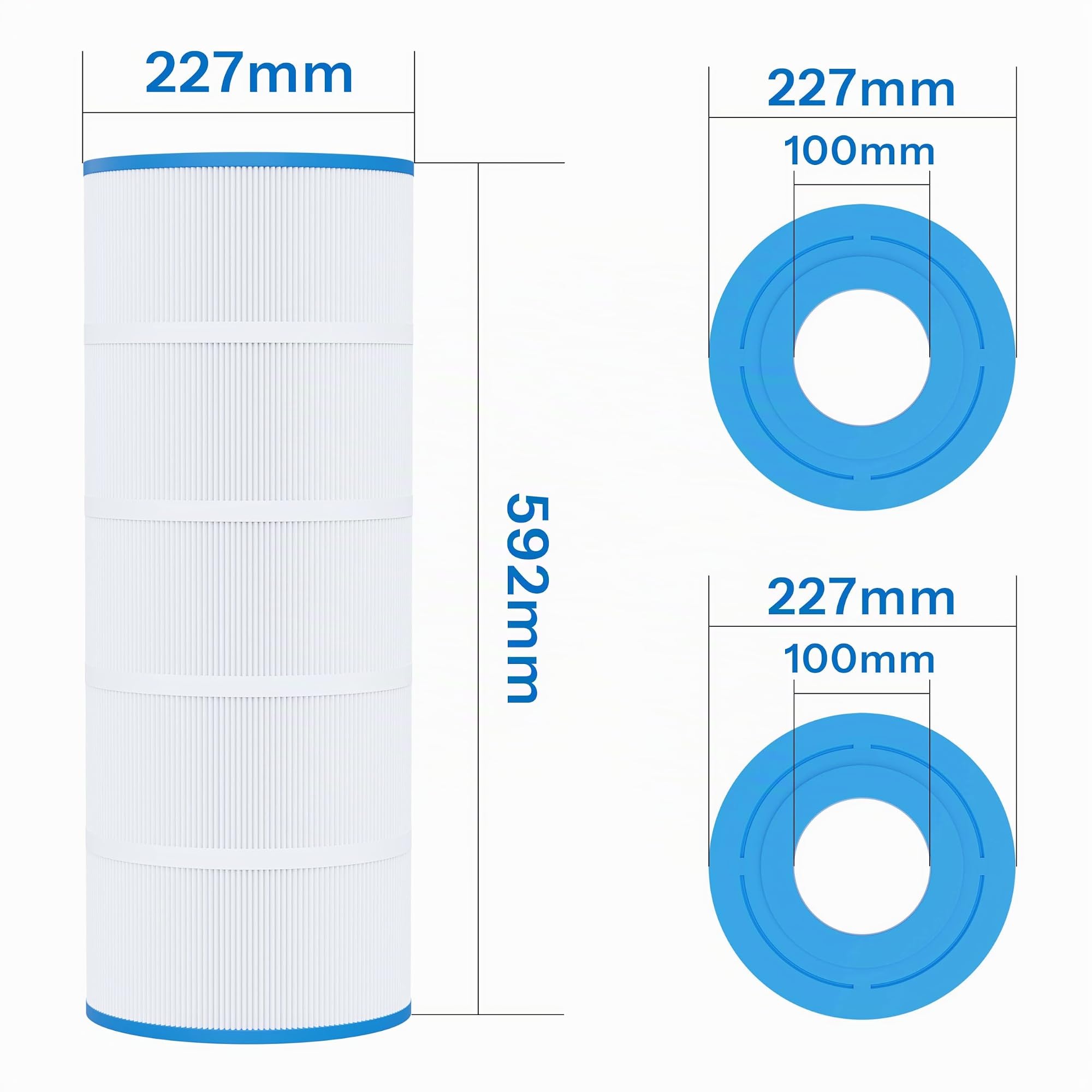 Cartouche Filtrante Piscine Compatible avec Zodiac CS150, 1PCS | Remplace Zodiac CS150, Jandy CS150, C-8414, PJANCS150, PXST150, FC-0822, PC175, 81502, JA150, R0462300