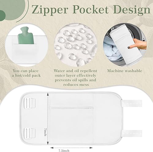 Miniatura 3 de Juego de 6 piezas de aceite de ricino orgánico reutilizable con 1 par de almohadillas para el pecho de aceite de ricino, juego de envolturas de