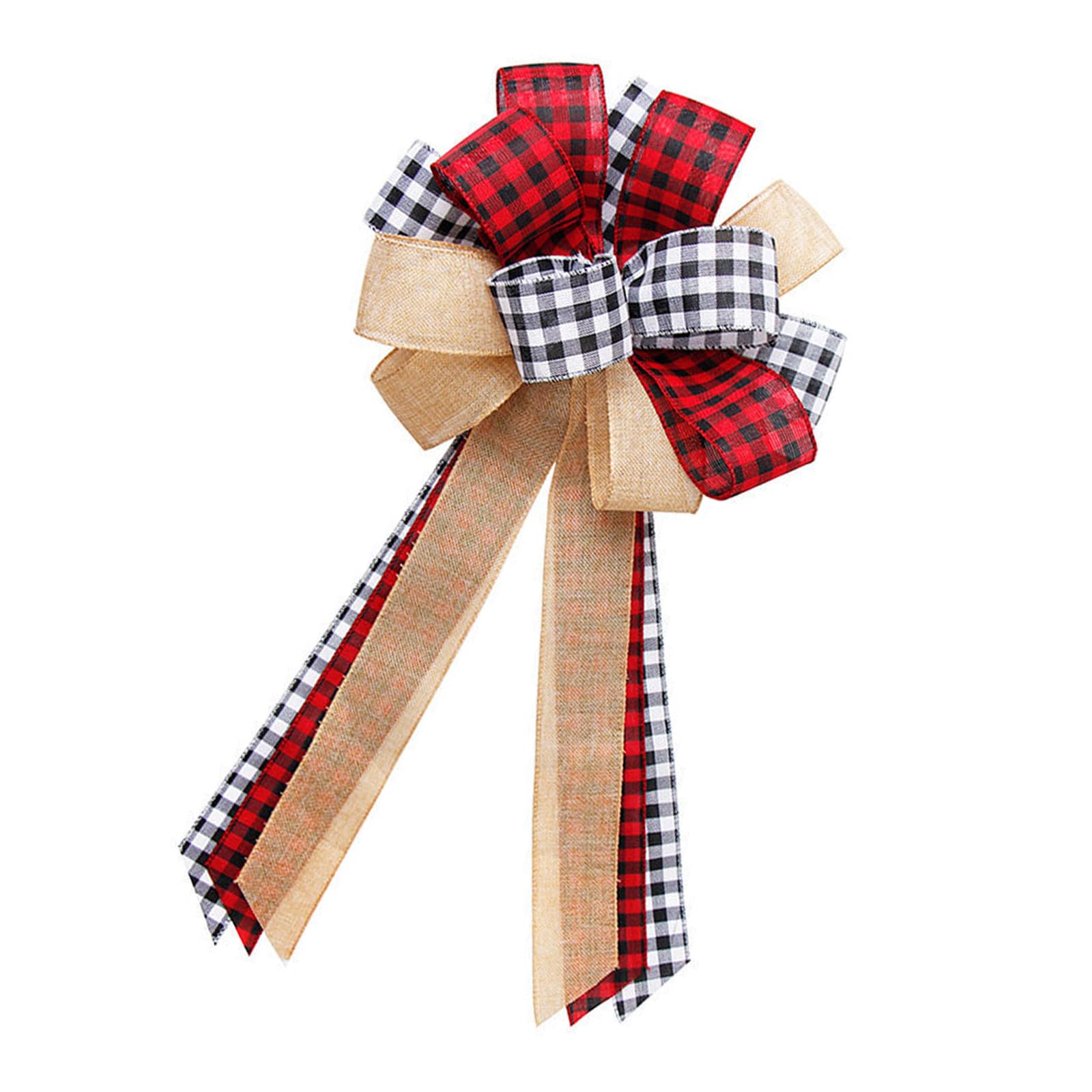 Kalttoy Christmas Tree Holiday Party Decorations Festival Designs Double Layer Bowknot Ornament Perfect for Holiday Decoration Car Bowknots
