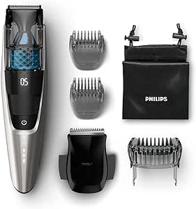 Philips BT7220/15 Serie 7000 Regolabarba Aspirante con e senza Filo, Autonomia fino a 80 min, Custodia
