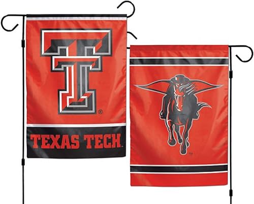 WinCraft Texas Tech Red Raiders - Bandera de jardín de 12 x 18 pulgadas, color escarlata