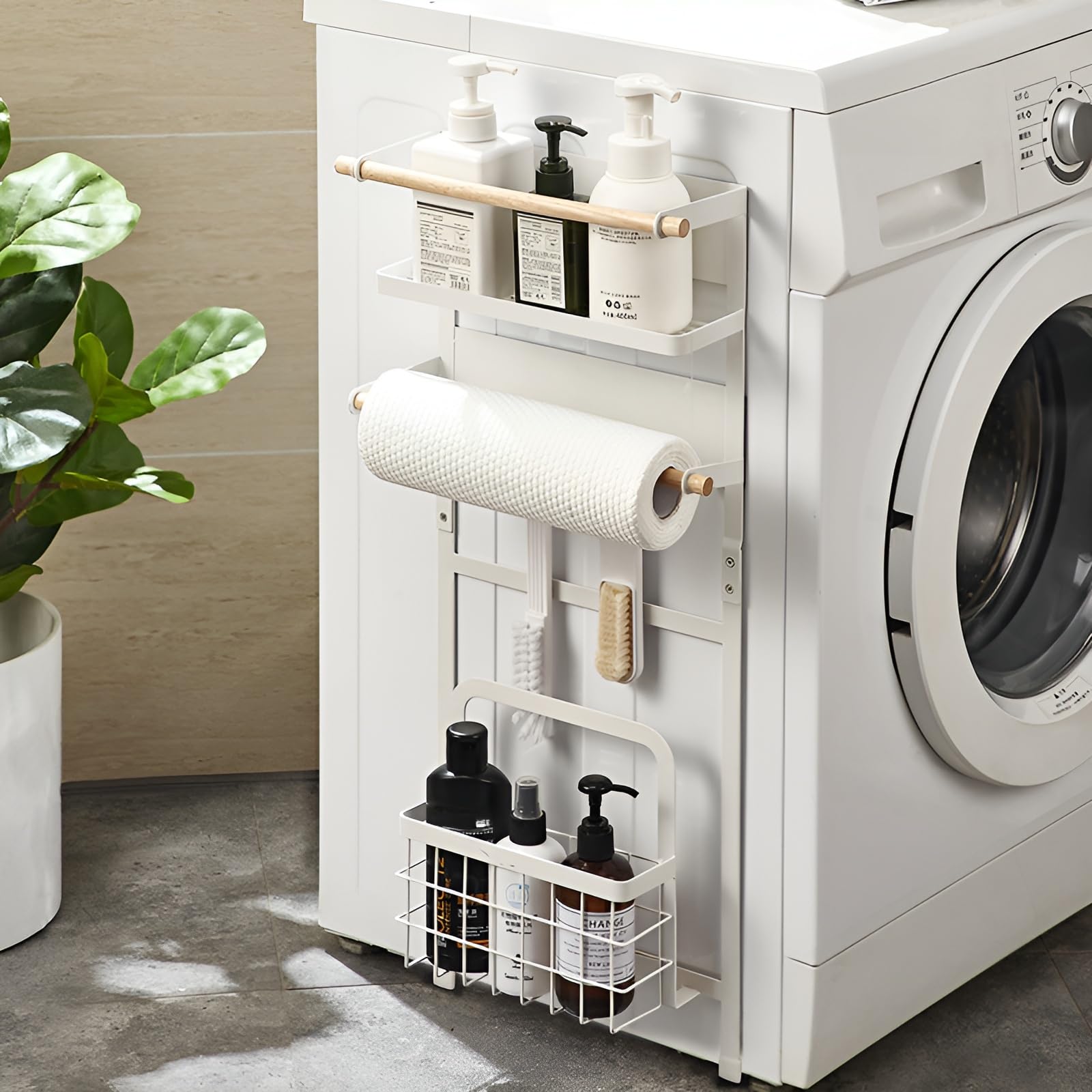 Amazon｜洗濯機横マグネット収納ラック 2/3段式 強力磁石 SUS304防錆