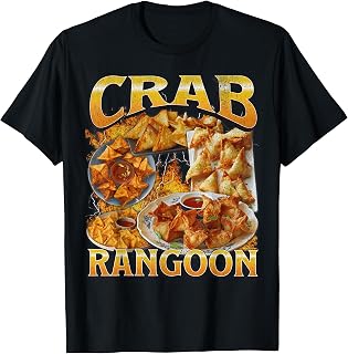 Funny Crab Rangoon Meme Bootleg Graphic T-Shirt