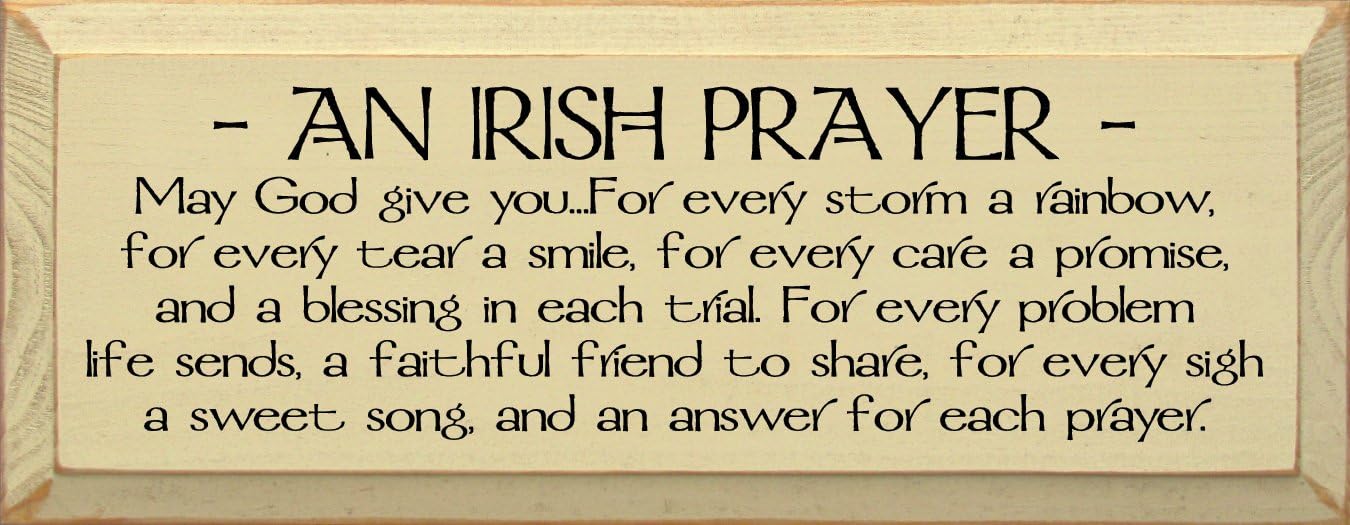 Wooden Sign - An Irish Prayer (Old Moss)