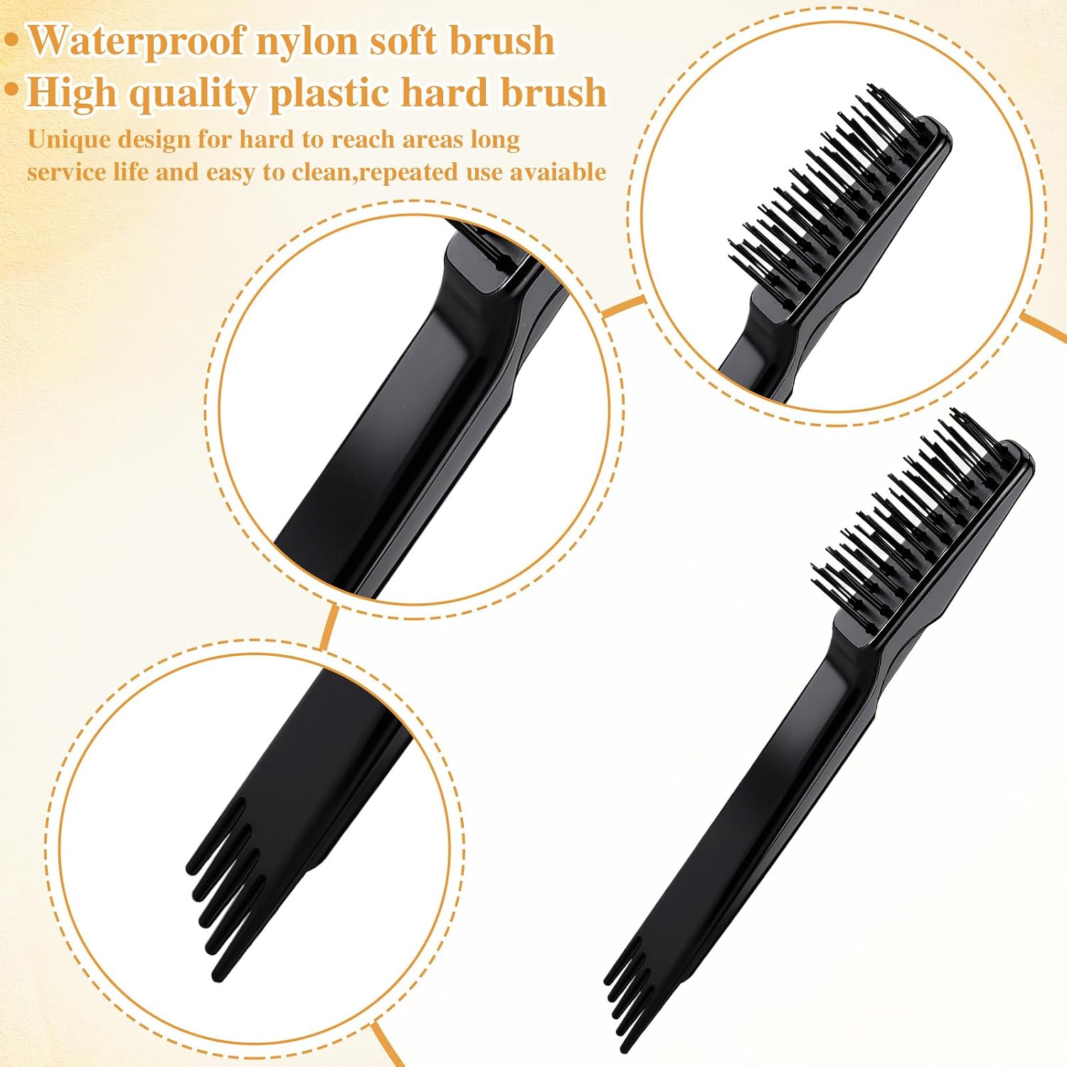 5 Pcs Comb and Brush Cleaner, Comb Cleaner with Rake & Brush, Combs and Hairbrush Cleaner for Removing Hair and Dust, Ideal for Home & Salon Use