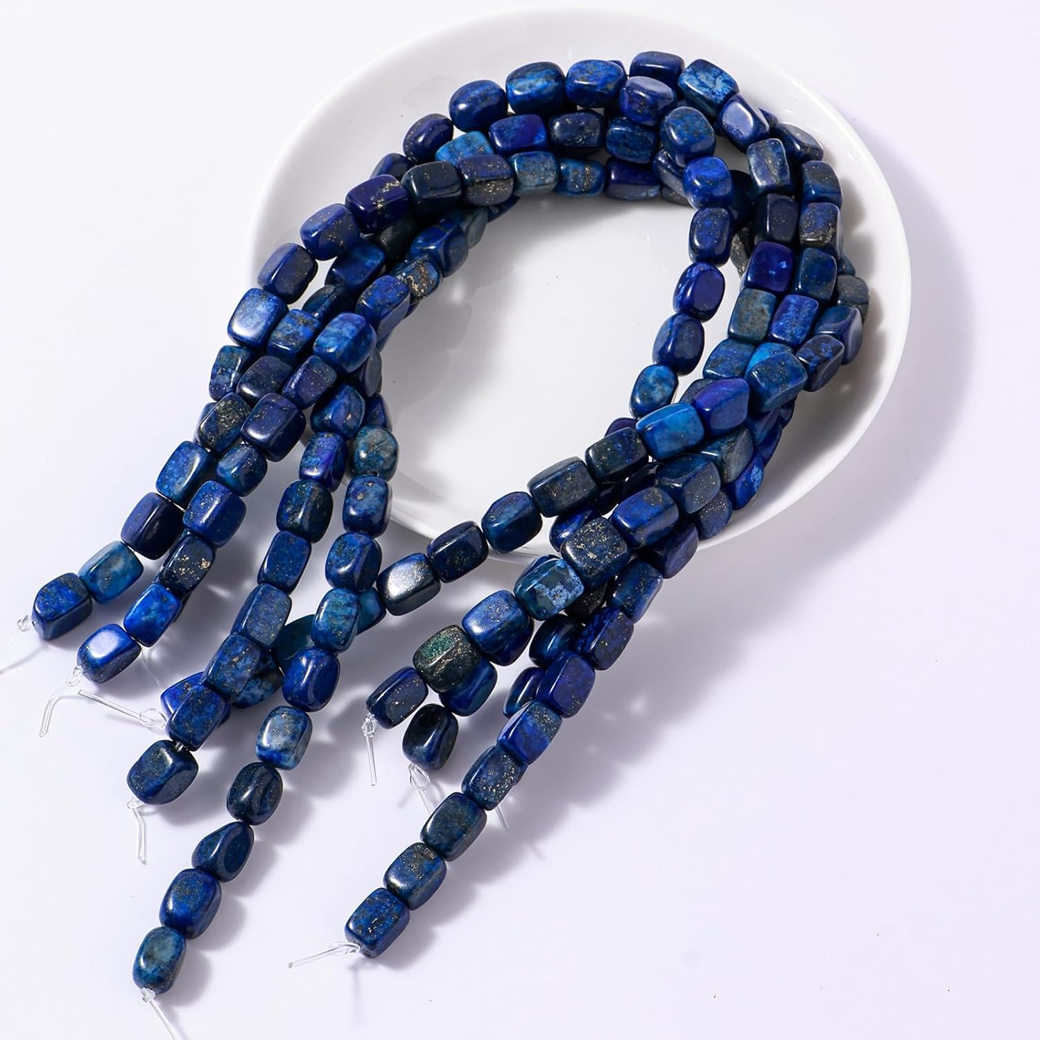 Natural Large Lapis Lazuli Cube Stone Beads 8x11mm 38cm/str Loose Semi Gemstone Stone Square Beads for Making Bracelets Necklace - Image 5