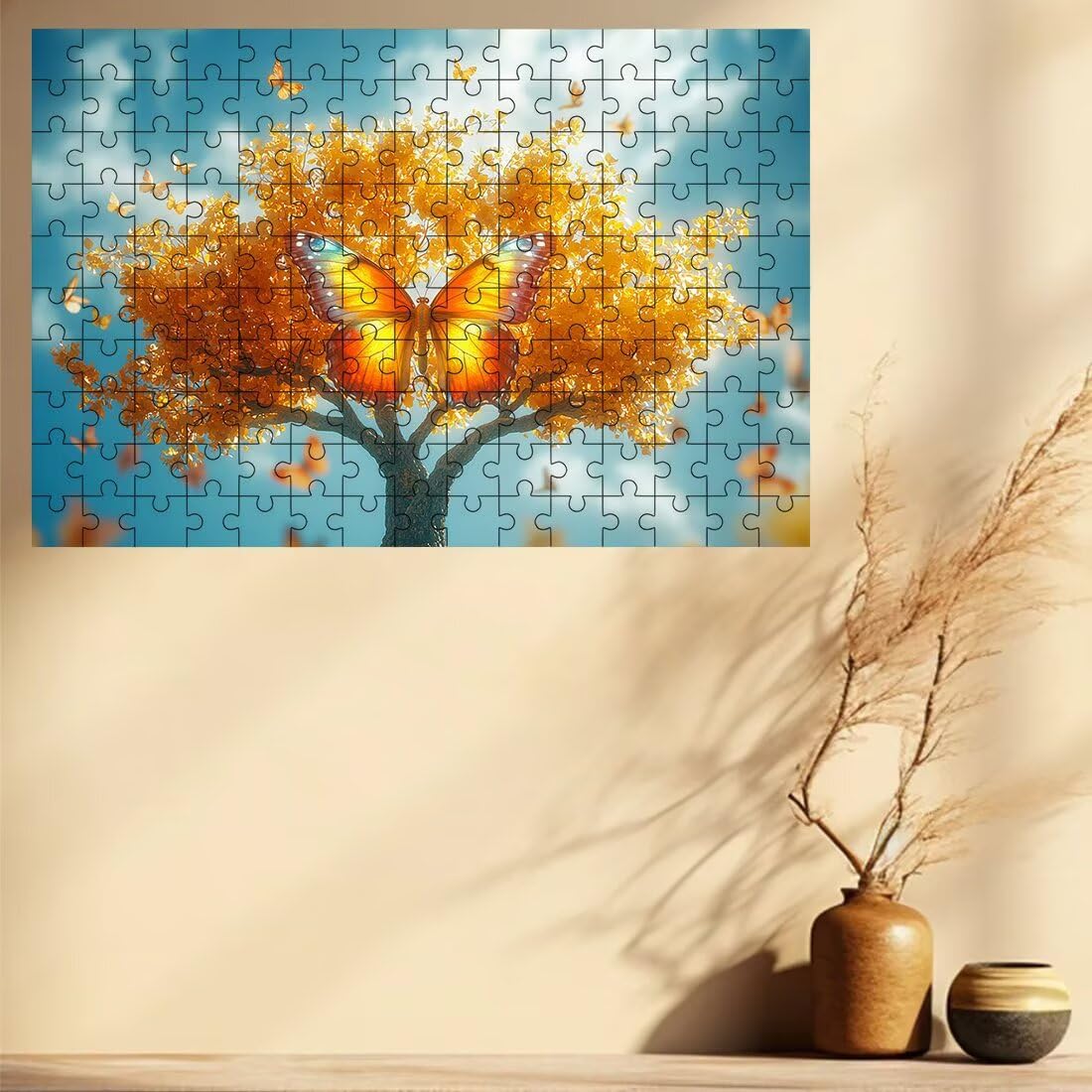 Puzzle 2000 elementów dla dorosłych, puzzle 2000 sztuk motyl, drzewo puzzle dla dorosłych z wykwintnym pudełkiem do pakowania, gry edukacyjne, duże drewniane puzzle, prezent dla kobiet do dekoracji