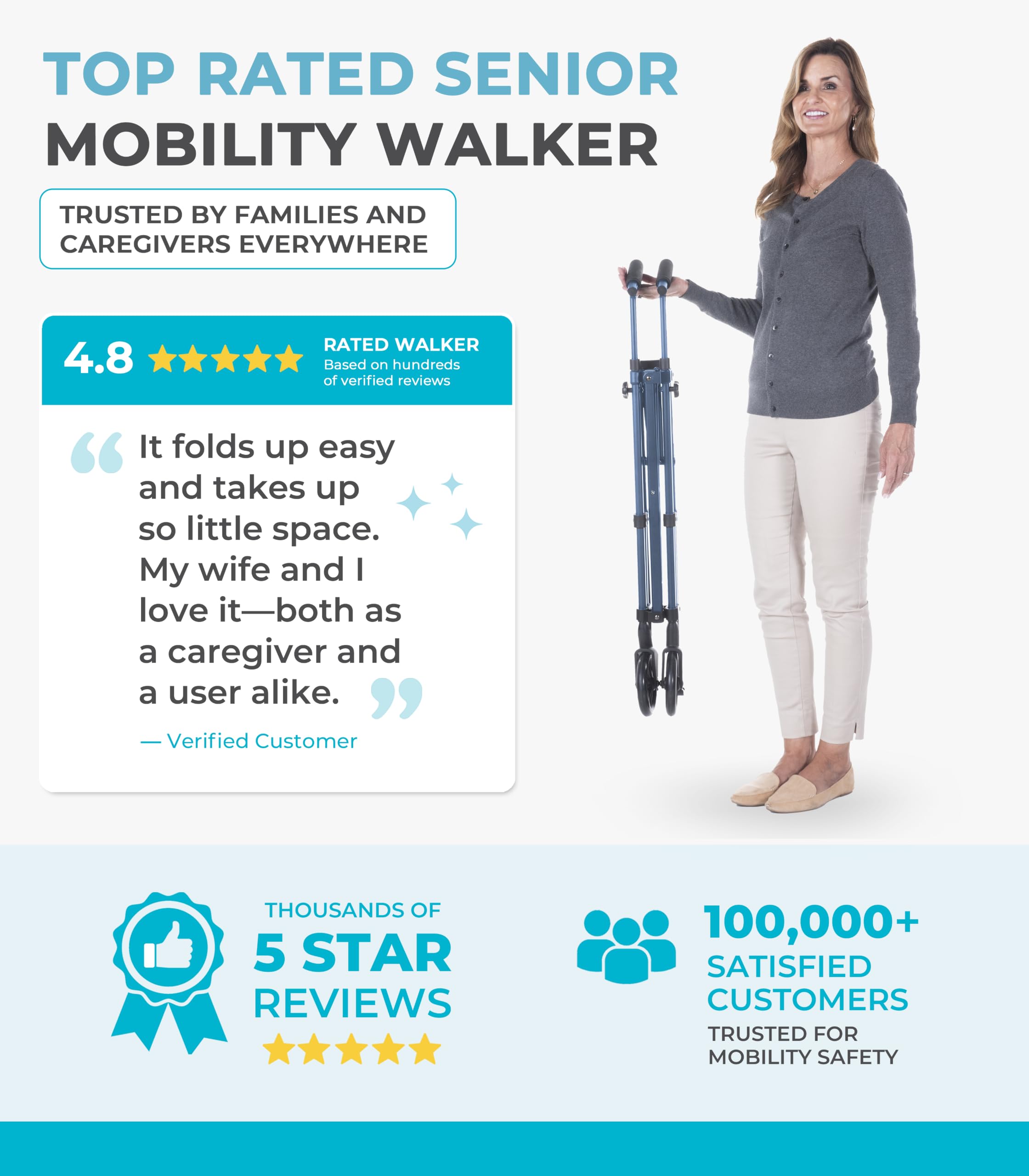 Space Saver Walker - Lightweight & Folding Mobility Aid -12 Space Saver Walker - Lightweight & Folding Mobility Aid -12