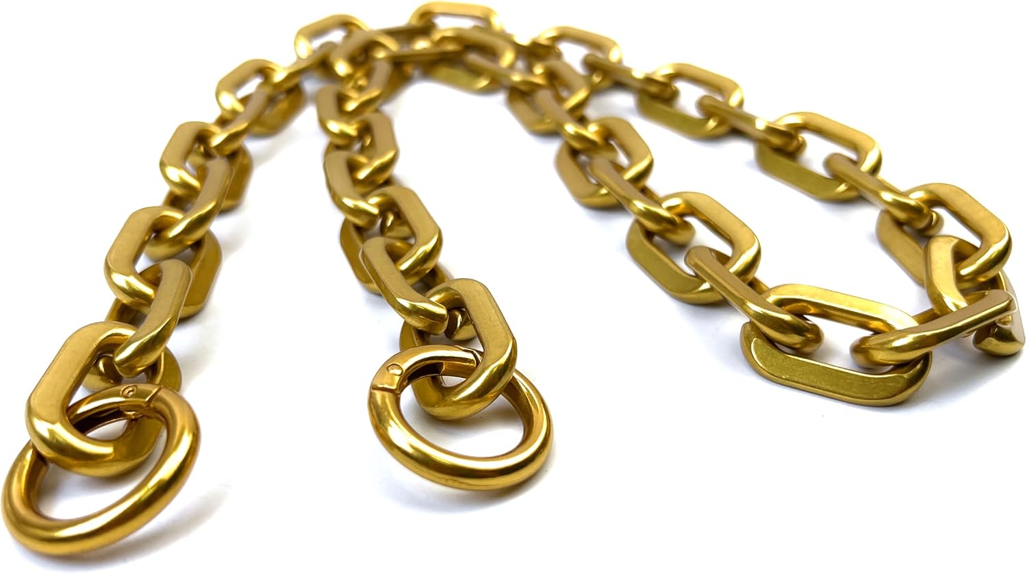 VersaKits Antique Gold Heavy Chunky Purse Chain Strap Replacement with Spring O Rings 32 Inch Detachable Statement Link Chain Charm Extension Upgrade for Handbags