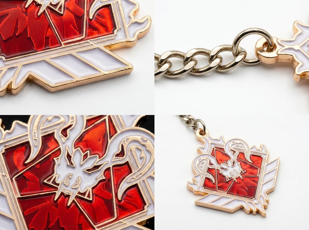 Apex Legends Predator Rank Keychain — Zinc Alloy Enamel Skull Crest Pendant, Rose Gold Battle Royale Gamer Collectible Gift for Men, Teens, Competitive FPS Gamers