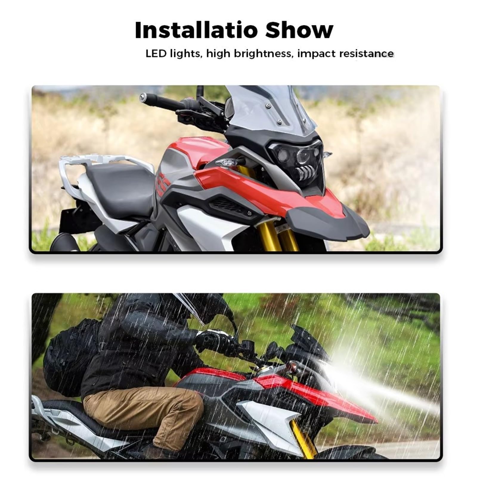 Faro Anteriore per Moto per BMW G310GS G310R 2016-2024 Fari LED per Moto con Kit di Montaggio Devil Eyes