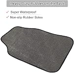 WELLFLYHOM Tapis de sol en caoutchouc pour voiture SUV & Camion - Protection contre les intempéries - Imprimé animal & Tapis de plancher arrière de voiture 4 Facile à nettoyer étanche pour les femmes filles