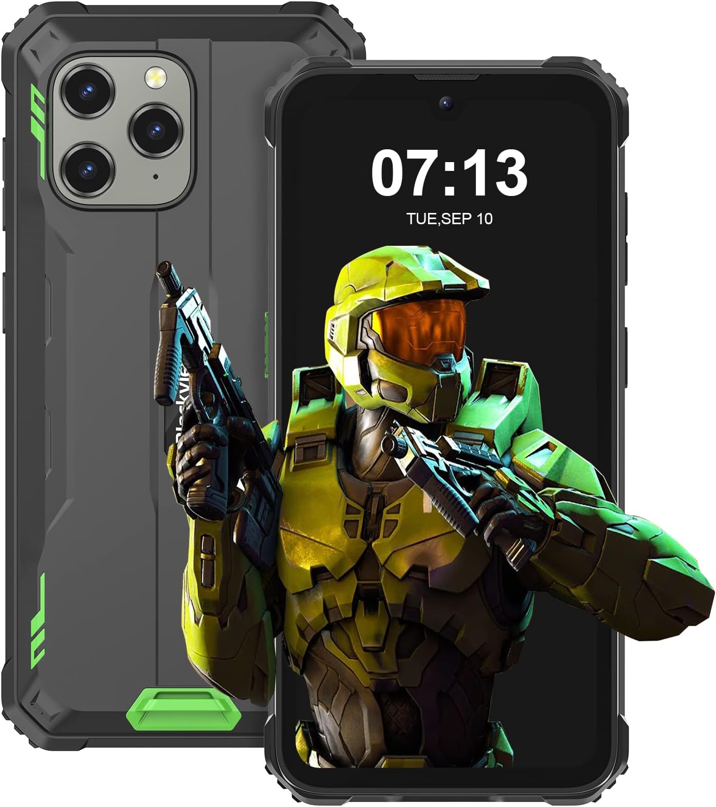 Blackview Unbreakable Mobile Phone 2023, BV5300 Unbreakable Smartphone Android 12, 7GB+32GB/TF-1TB, 6580mAh, 6.1 Inch HD+ Screen, 13MP Camera, IP68/IP69K Shockproof Waterproof, Dual SIM/Face