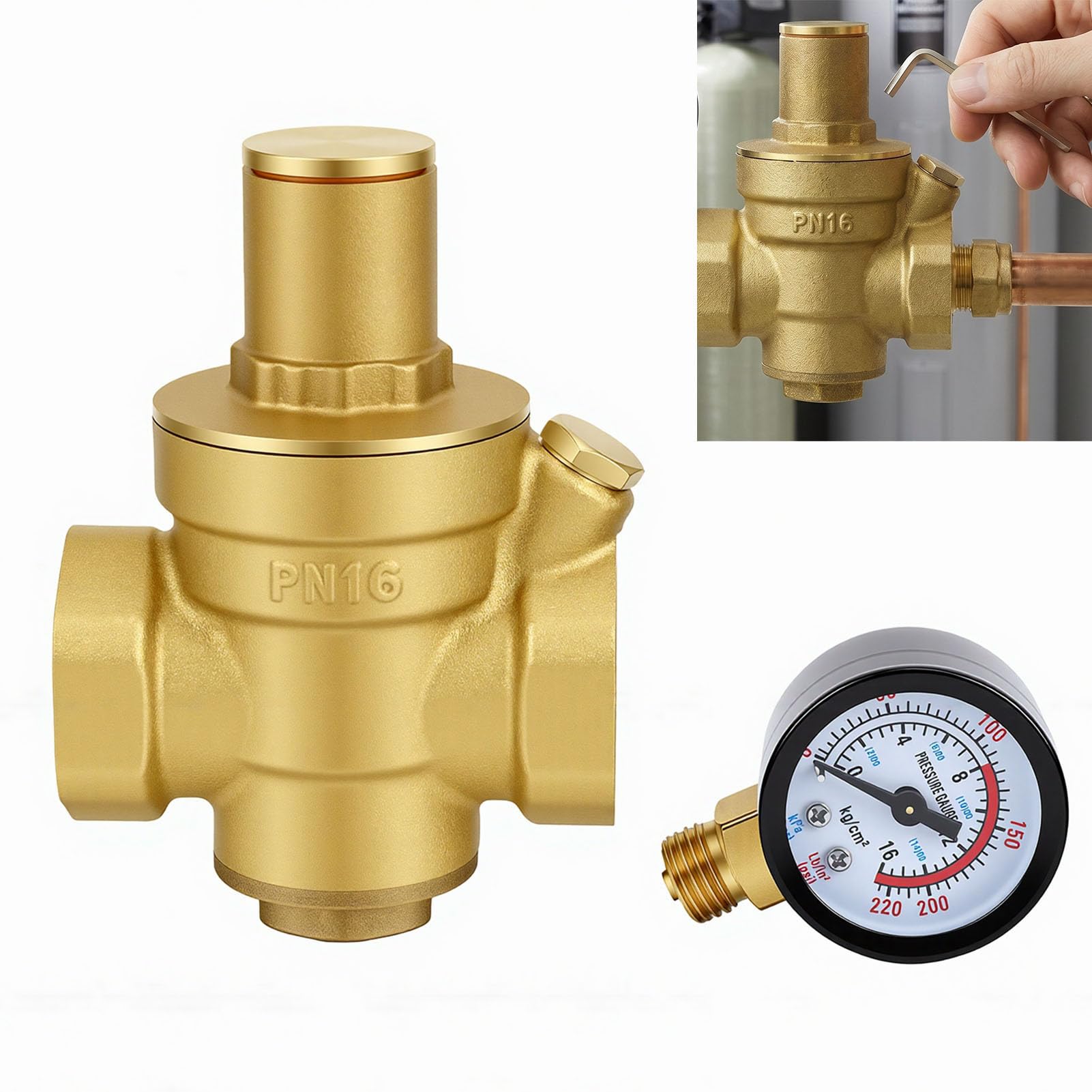 Regulator Ciśnienia Wody do Instalacji Domowej, 1 Cal