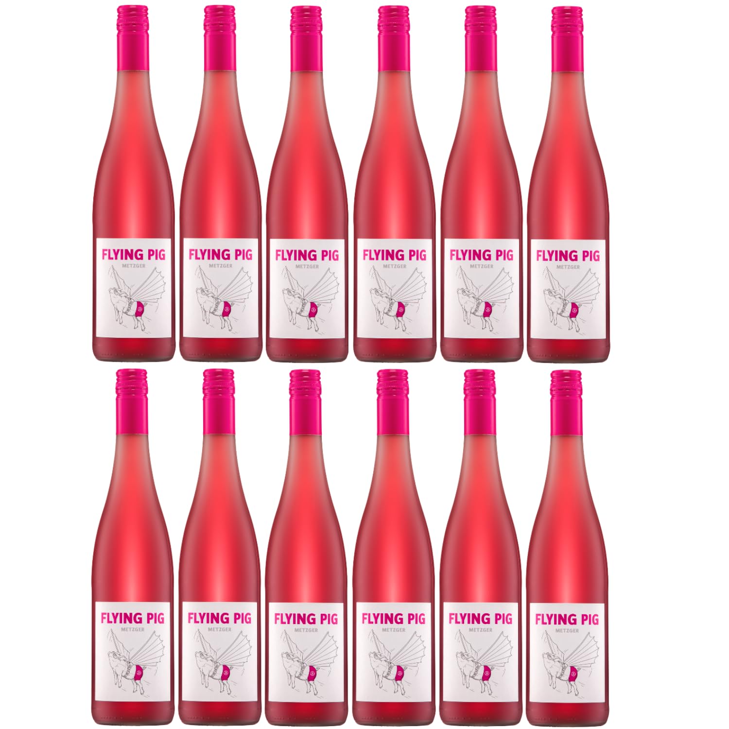 Weingut Uli Metzger Flying Pig Rosé Perlwein Deutschland inkl. FeinWert E-Book (12 x 0,75l)