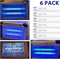 Vista 4 de Paquete de 6 Bombillas de Repuesto T8F10W BL de 10 W, Tubo Fluorescente de 10 Vatios para Dispositivo de 20 W, Luz Negra de 365 nm, 33 cm