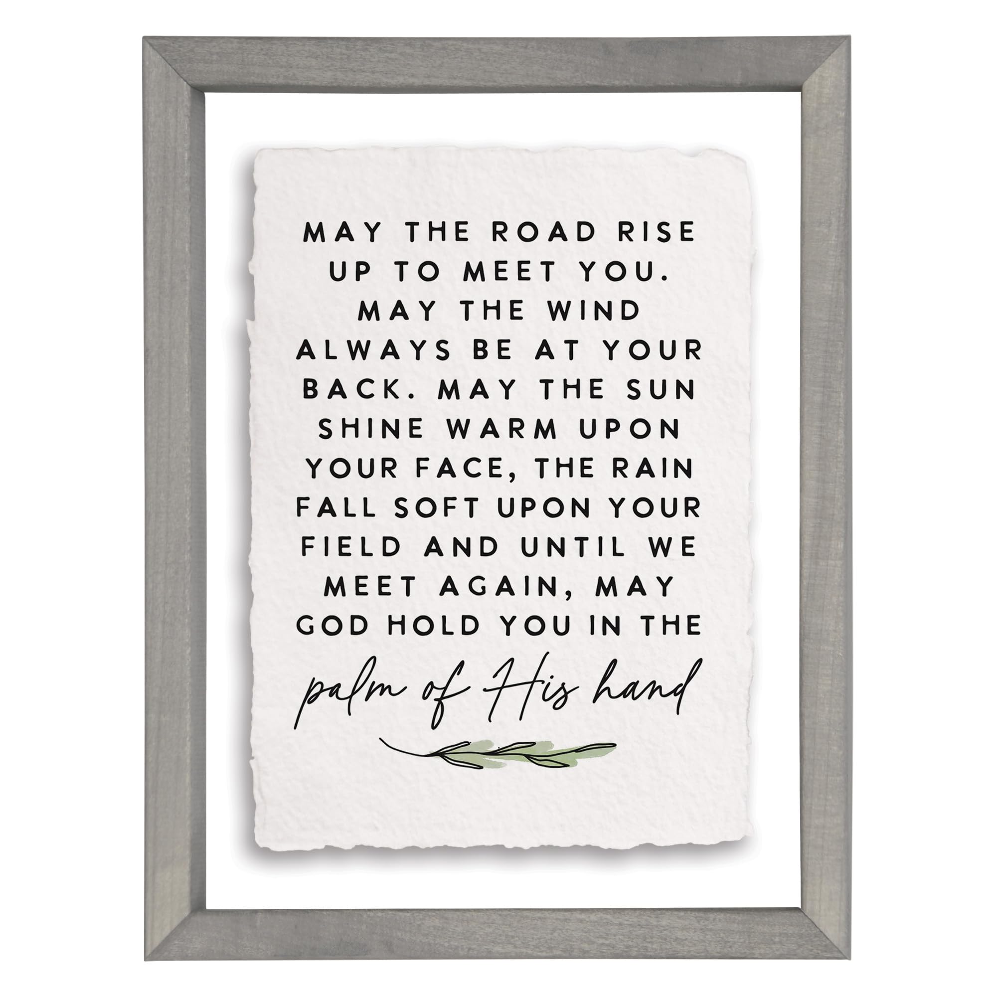 Simply Said, INC Irish Poem Floating Frame Decor, Palm Of His Hand, 14 x 11 inch Wall Art, Made in USA, FAR1201