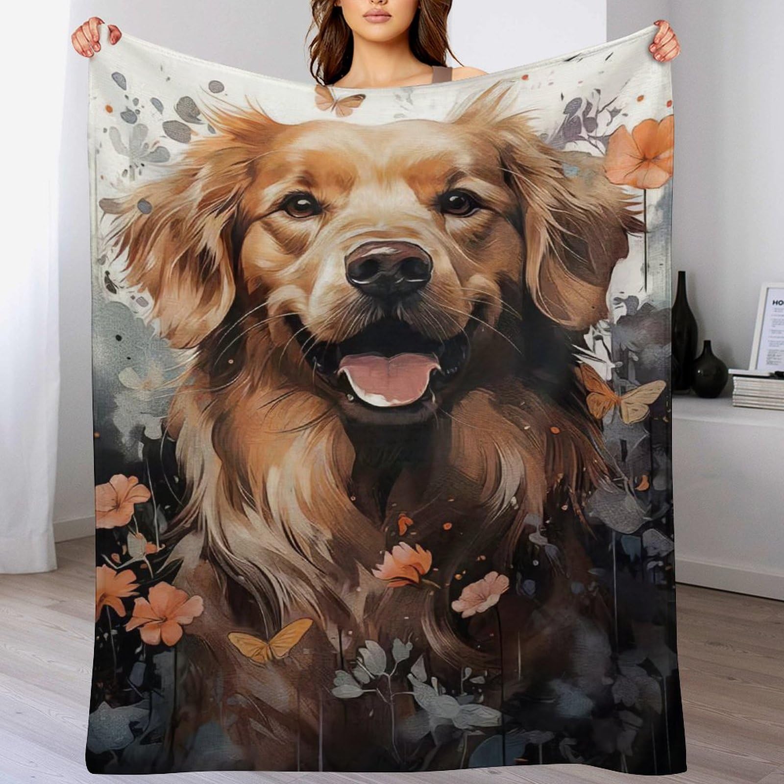 Couvertures en flannel de confortable isolation thermique plaid chien 130x150