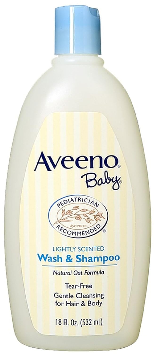 AVEENO Baby Wash & Shampoo, Lightly Scented 18 oz (10 Pack