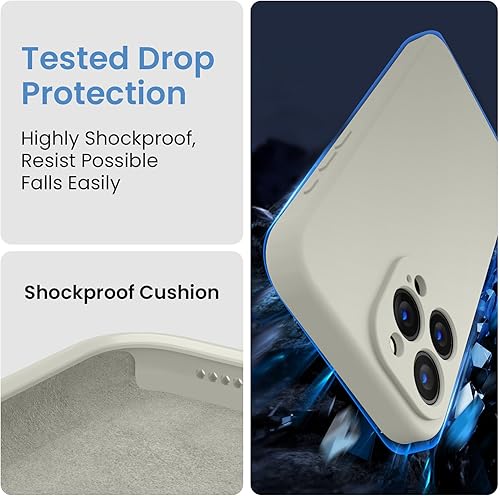 Miniatura 101 de FireNova Funda para iPhone 14 Pro, funda de silicona mejorada [protección de cámara] con [2 protectores de pantalla], forro interior de microfibra