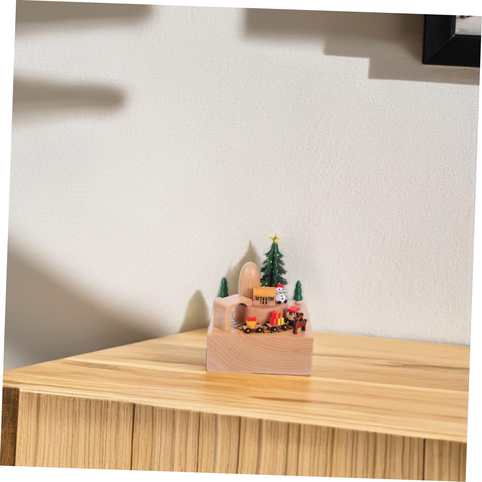 Toyvian Carrusel de Caja de Música Giratoria Decoración Hogar Figura de Cumpleaños Reproduce Melodías Manivela