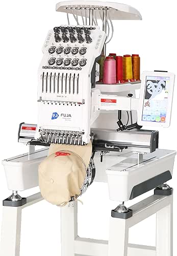 FUJA Single Head 10 Needles Embroidery Machine 1200 SPM Max
