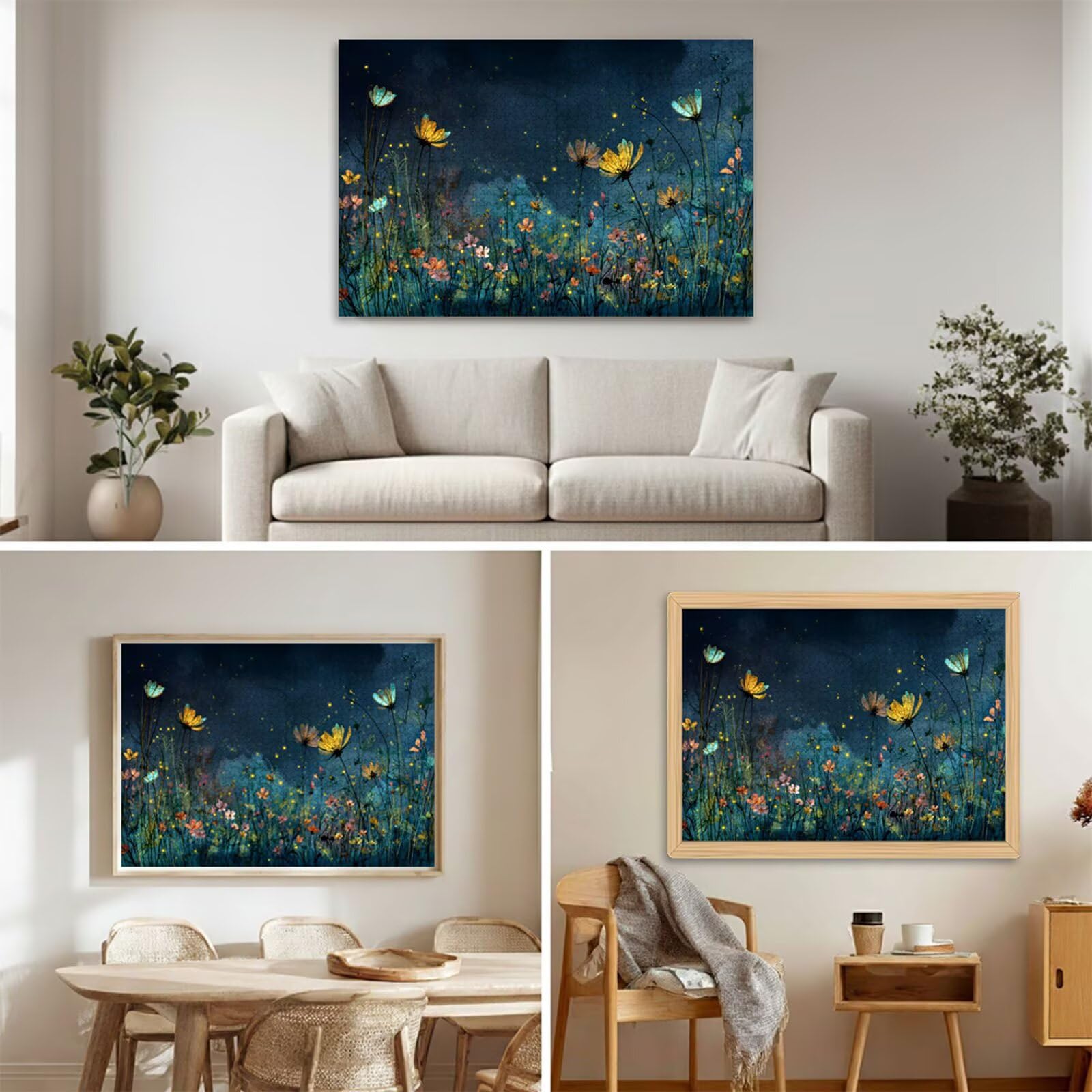 Puzzle 2000 sztuk - Kwiat i Nocny widok - Trwałe drewniane puzzle z literami na odwrocie - 75 x 105 cm - Kreatywne hobby bez kurzu - Artykuł kolekcjonerski i 14 lat w ponad P3#392