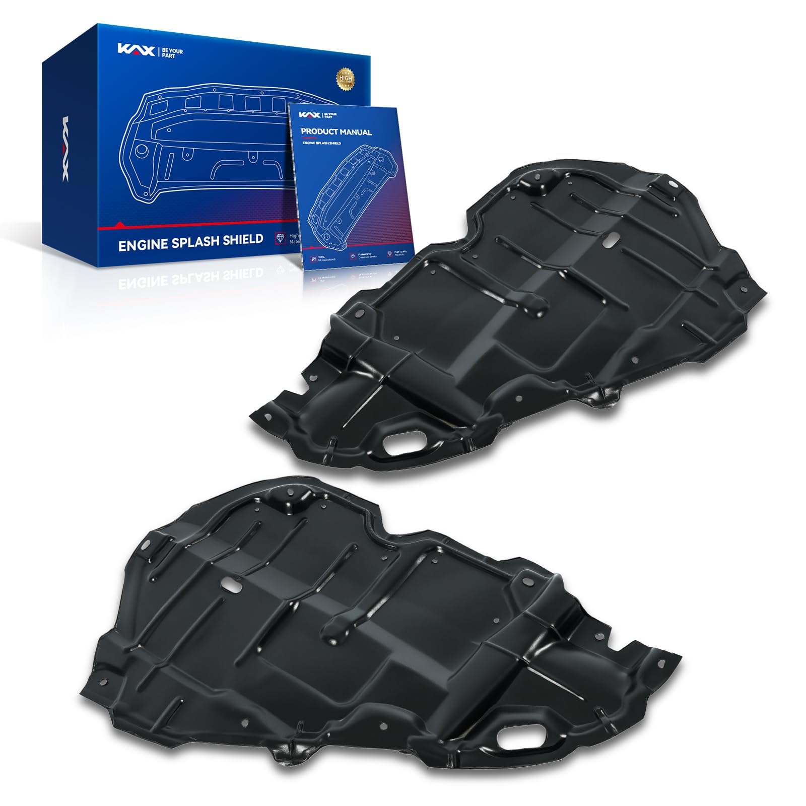 KAX Engine Splash Shield fit for 2007-2009 Toyota Camry, 2Pcs