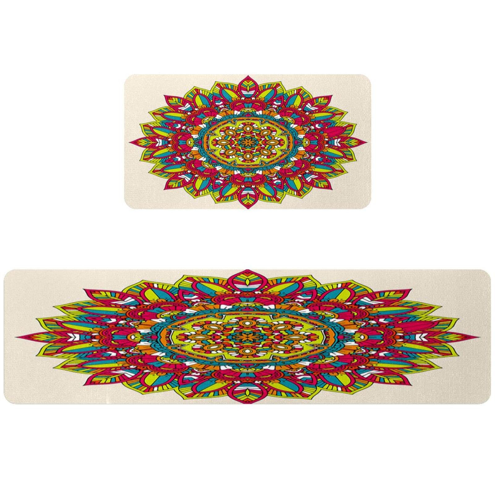 Tapete de cocina de 2 piezas antideslizante alfombra lavable para pasillo