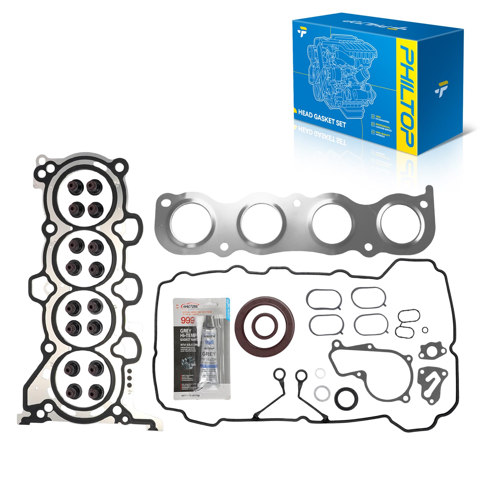 PHILTOP CPW13795 Head Gasket Set Fit for Hyundai Elantra 2011-2016, for Elantra GT 2013-2020, Kia Forte 2014-2018, Tucson 2014-2015, for Elantra Coupe Forte5 Koup, for 2.0L Engine Head Gasket Kit