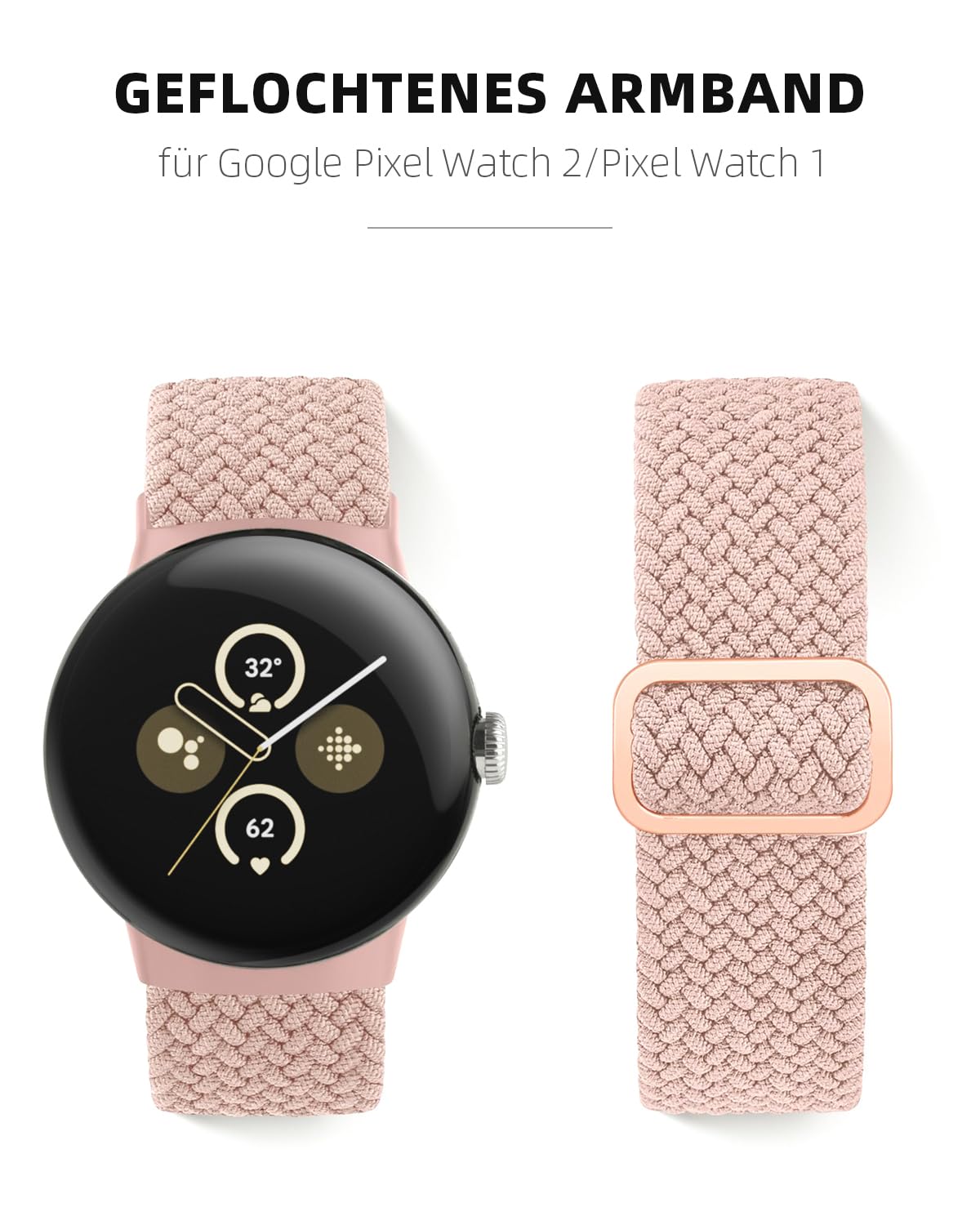 SimpleThings Braided Bracelets for Google Pixel Watch 2 Bracelet/Pixel Watch 1 Band/3 Bracelet (41 mm) - Image 3
